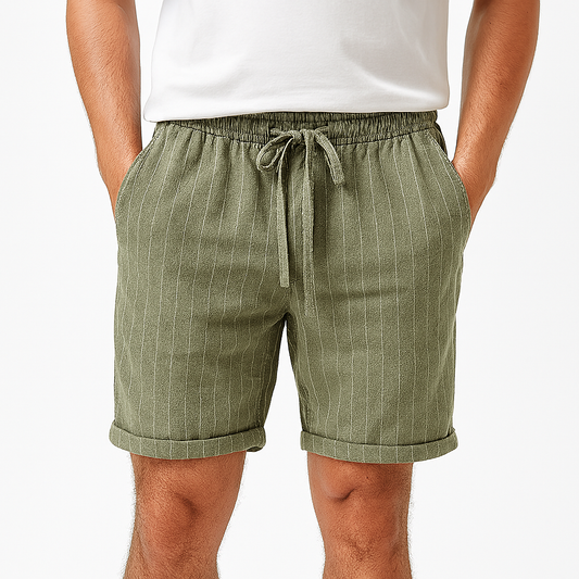 Shorts en lin Firenze – Élégance rayée